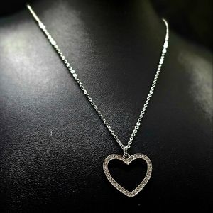 🌟GLOW By Heart - Silver Rhinestone Necklace Matching Earrings Set Paparazzi🌟